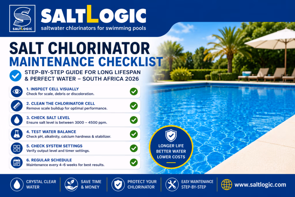 SALTLOGIC - salt chlorinator maintenance checklist